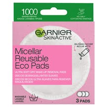 Garnier Micellar Reusable Make-up Remover Eco Pads 3 Micro Fibre Pads